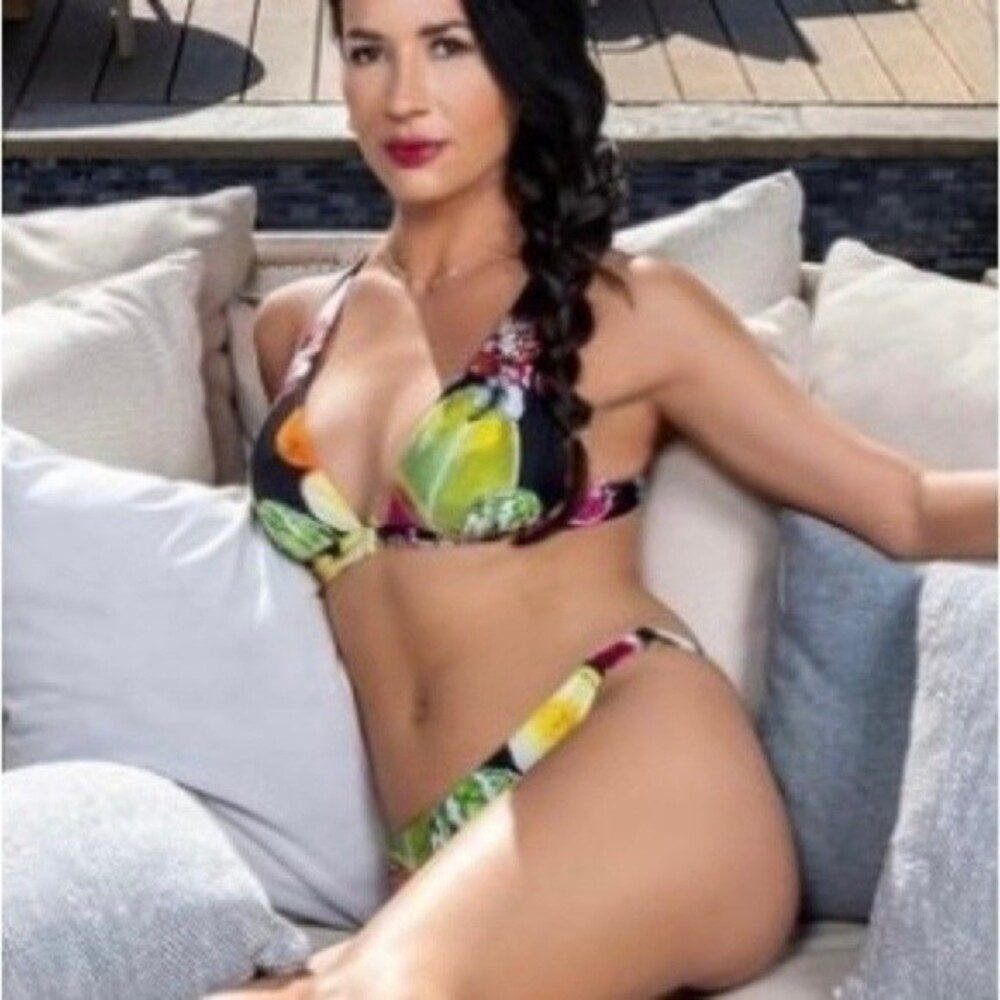 NEW Christian Lacroix x Swiminista Limited Edition Adjustable Bikini Top Size L